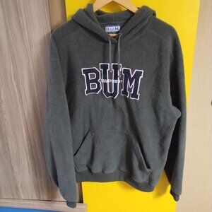 VTG 90s BUM Equipment Pullover Fleece Hoodie M